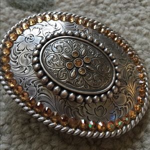 Nocona Rhinstone Belt Buckle